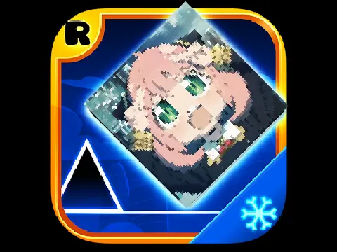 Geometry Dash Spy Family Anya rhythm platformer game cover